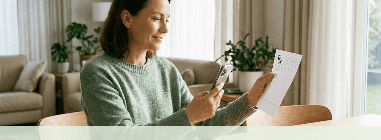 Patientin mit Rezept für medizinisches Cannabis